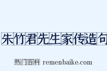 朱竹君先生家传造句是什么意思的图片